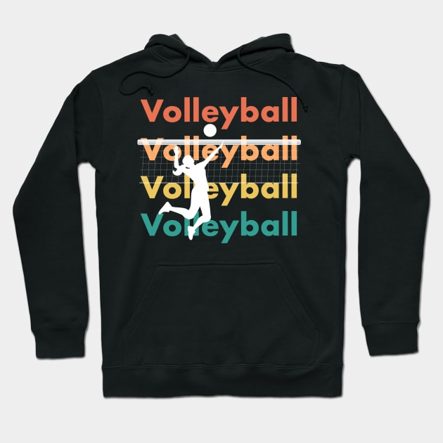 Volleyball shirt in retro vintage style - gift for volleyball player Hoodie by PDAG